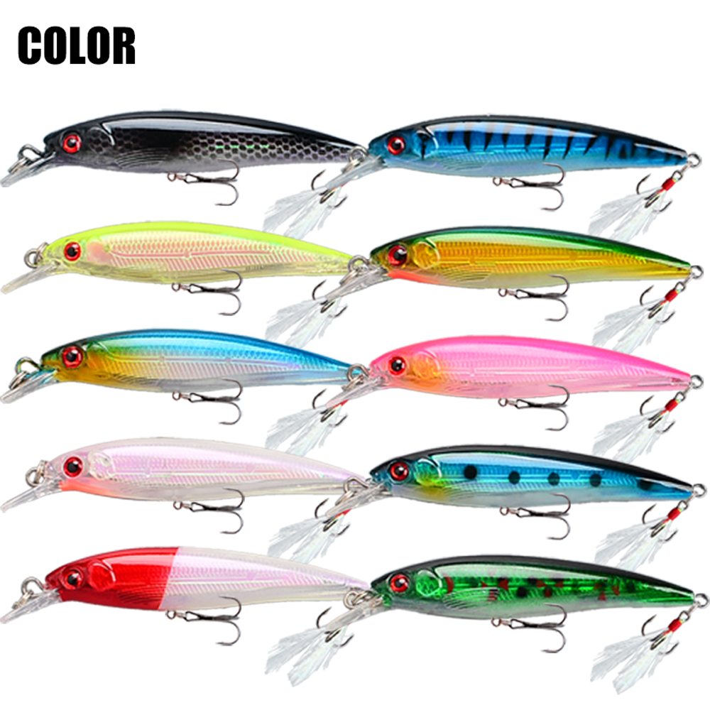 10pcs Bionic Minnow Fishing Lu - Fishing Hook Treble ulasan dan harga