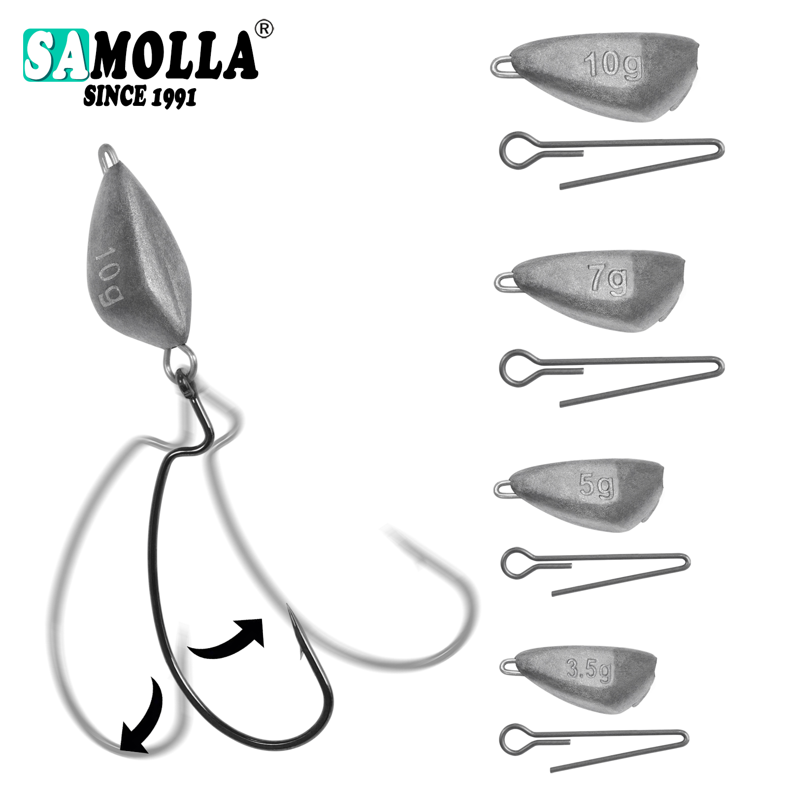 SAMOLLA 5pcs Jig Head Fishing  - Fishing Hook Jig ulasan dan harga