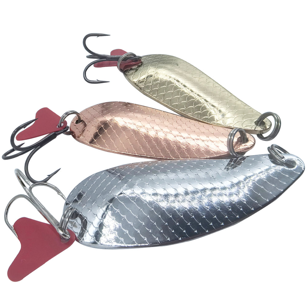 Trout Fishing Spoons Lure Silv - Fishing Hook Treble ulasan dan harga